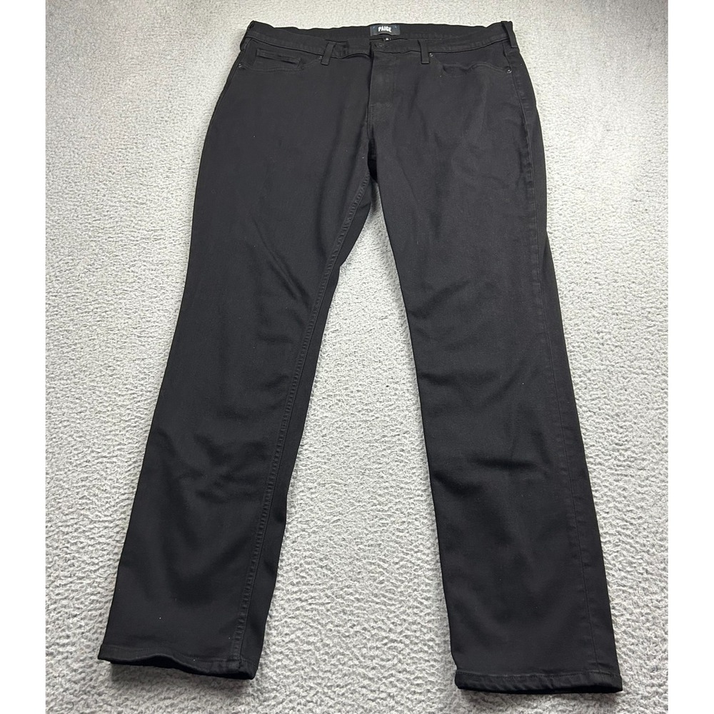 Paige Jeans Men 38x32 Black Federal Slim Straight Rayon Blend Made In USA